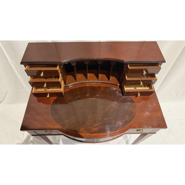 1980s Baker Furniture Federal Style Ladies Writing Desk For Sale - Image 12 of 12