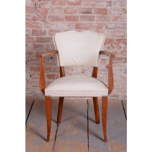 Art Deco Beech Armchair from Jules Leleu, France, 1930s For Sale - Image 3 of 14
