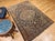 19th Century 19th Century Persian Farahan Sarouk Rug, Hand-Knotted Wool, Floral Medallion Pattern, Ivory & Navy, 5x6 For Sale - Image 5 of 18