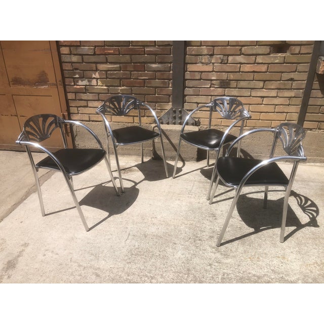 Postmodern Alisea Armchairs by Lisa Bross for Studio Simonetti, Italy, 1980s, Set of 4 For Sale - Image 6 of 18