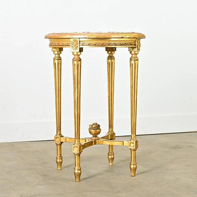 French French 19th Century Louis XVI Style Gilt Guéridon For Sale - Image 3 of 10