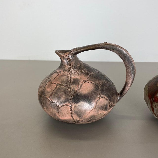 Pottery Vases 313 by Kurt Tschörner for Ruscha, Germany, 1960s, Set of 2 For Sale - Image 4 of 18