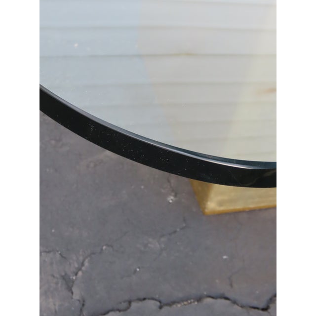 Habitat International Mid Century Modern Brass Glass Top Coffee Table 6604 For Sale - Image 9 of 16