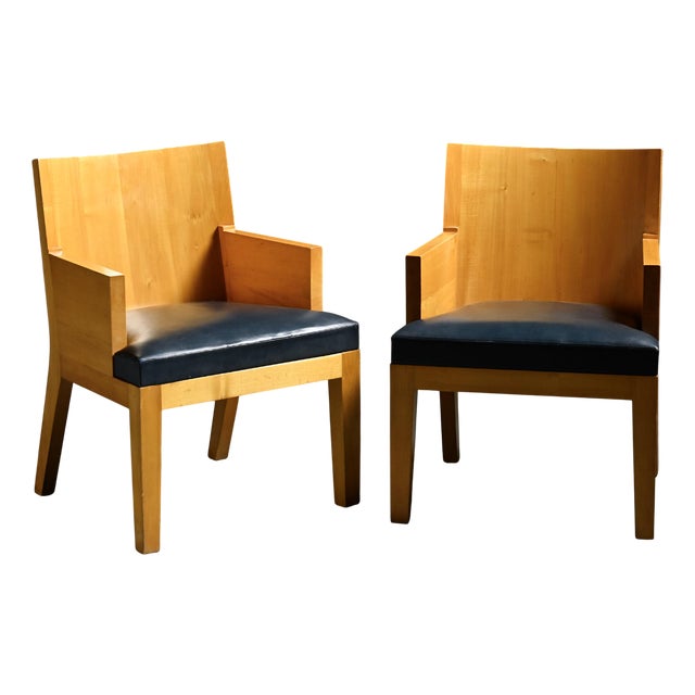 Stall Armchairs by Christian Liaigre, 1990, Set of 2 For Sale
