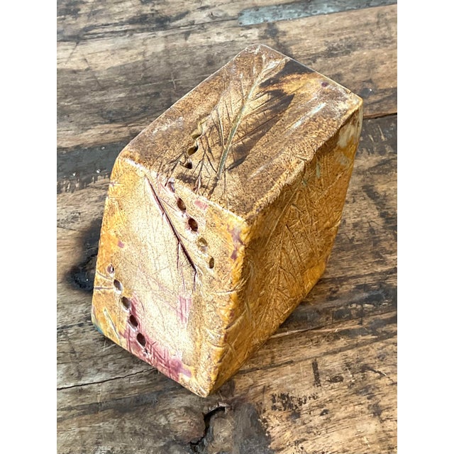 Vintage Original Studio Pottery Block Sculpture For Sale In West Palm - Image 6 of 12