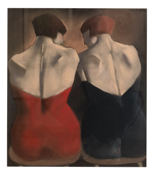 Mariano Otero, 2 Women with Their Backs to the Camera, 1990s, Pastel