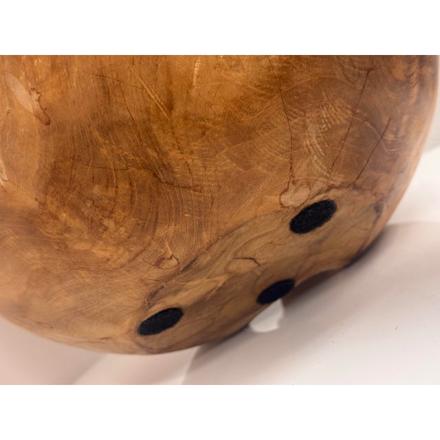 Sculptural Burl Wood Vessel Bowl For Sale - Image 10 of 12