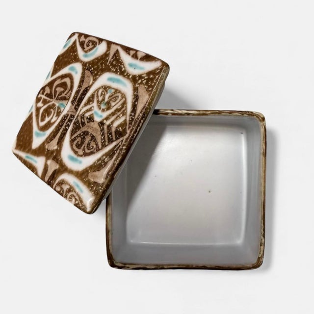 Mid-Century Modern Vintage Baca Box with Lid by Nils Thorsson for Royal Copenhagen, Denmark, 1960s For Sale - Image 3 of 8