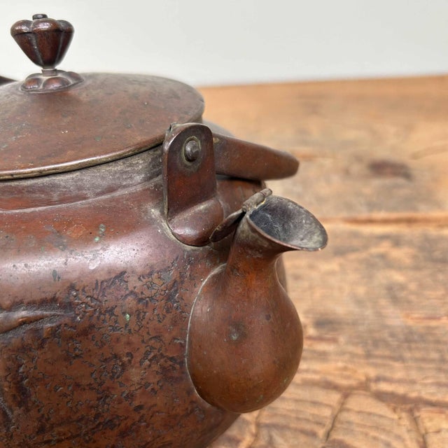 Antique Japanese Copper Teapot For Sale - Image 4 of 18