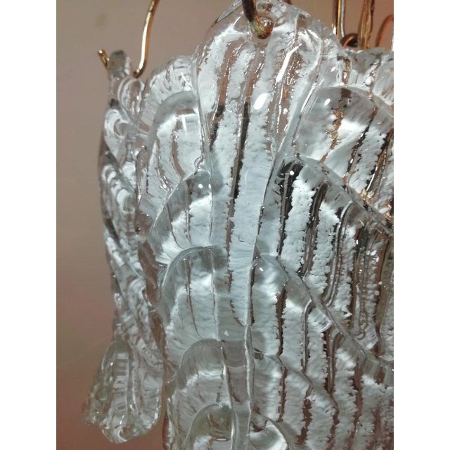 Mid-Century Modern Murano Glass Sheets Pendant Lamp For Sale - Image 15 of 18