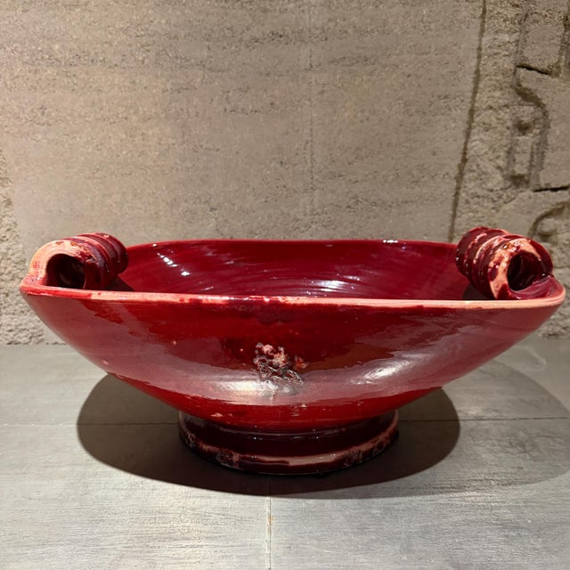 1960s Fortunata Design Italian Art Pottery Bowl in Oxblood Red For Sale - Image 12 of 12
