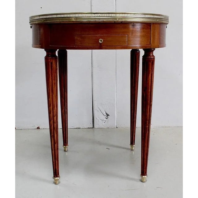 Bouillotte Table in Mahogany in the Style of Louis XVI, Early 20th Century For Sale - Image 13 of 18