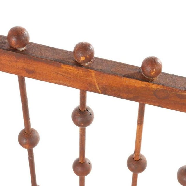 Brown Pair of Antique Walnut Stick & Ball Sunburst Architectural Corbels C1900 For Sale - Image 8 of 10
