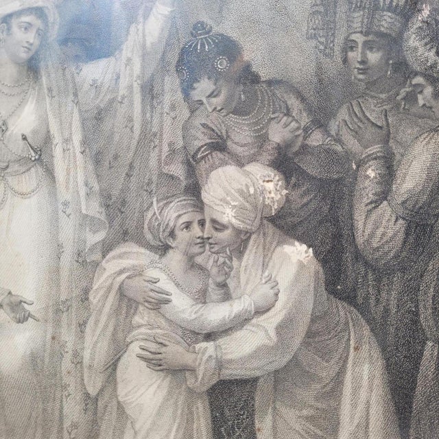 Mather Brown, Departure of Tippuos Sons from Zenana, Engraving, Framed For Sale - Image 12 of 17