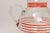 Transparent Art Deco Blown Glass Red Striped Bulbous Form Pitcher / Jug For Sale - Image 8 of 15