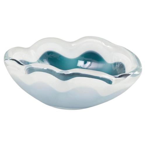1950s Organic Coquille Bowl in Layered Art Glass by Paul Kedelv for Flygfors, 1957 For Sale - Image 5 of 5