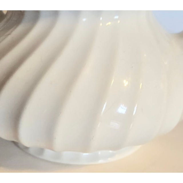 Vintage White Ironstone Teapot For Sale - Image 6 of 14