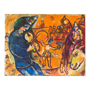 1965 Lithograph by Marc Chagall "Le Clown Musicien"