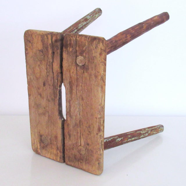 Vintage Folk Art Stool, 1920s For Sale - Image 6 of 12