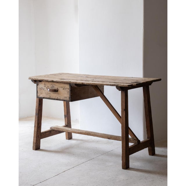 Spanish Trestle Table in Pine For Sale - Image 5 of 14