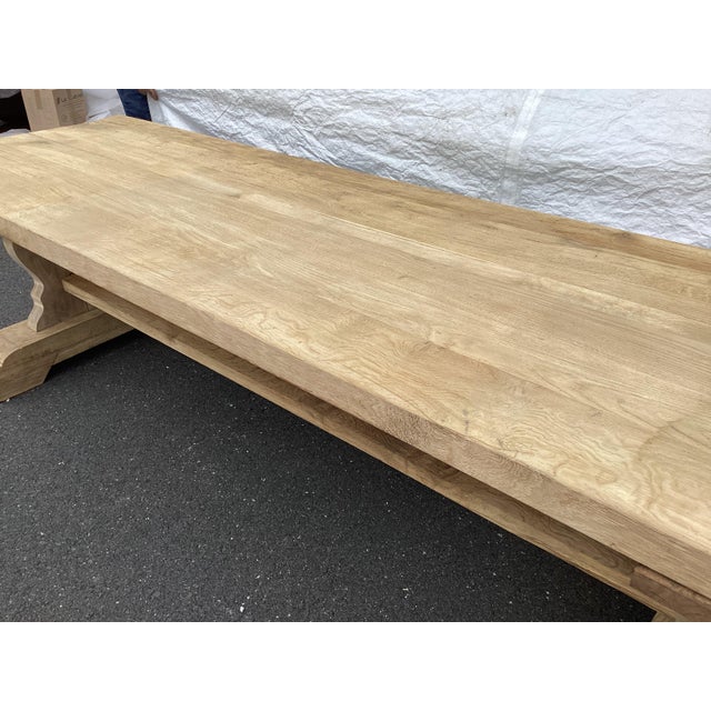 Farmhouse 10Ft. Antique French Weathered Oak Farm Table For Sale - Image 3 of 18