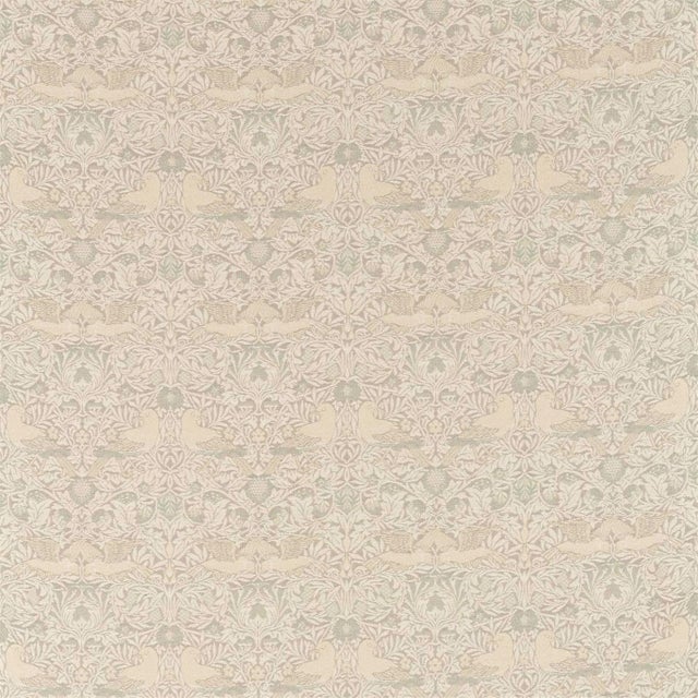 Morris & Co Bird Weave Fabric in Mineral - a Sample For Sale