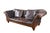 Victorian Late 20th Century Baker Furniture Stately Homes Tufted Brown Leather & Walnut Chatsworth Sofa For Sale - Image 3 of 15