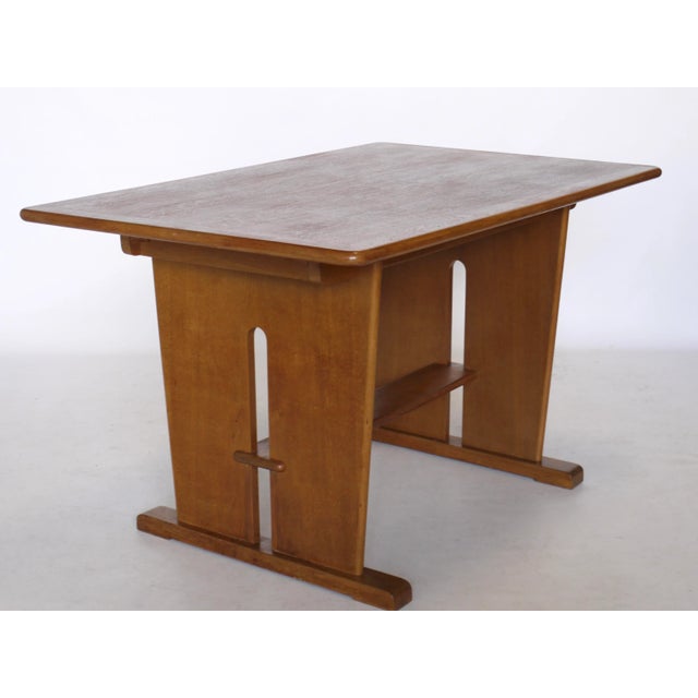 Extendable Dining Table by Bas van Pelt for EMS Overschie, 1930s, in Good conditions. Designed 1920 to 1949 This piece is...