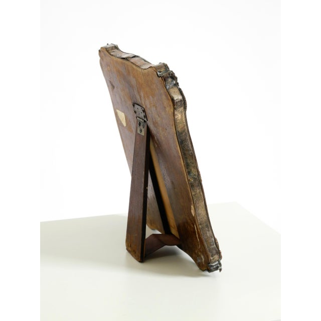 Wooden Table Mirror with Silver-Plated Frame, 1930s For Sale - Image 12 of 18
