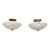 1980s French Directoire Style Incised Star Alabaster Flush Mounts - Pair For Sale