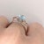 1.4Ct Aquamarine and Pear Diamond Accents in Solid 14k White Gold, Size 6.75 For Sale - Image 4 of 8