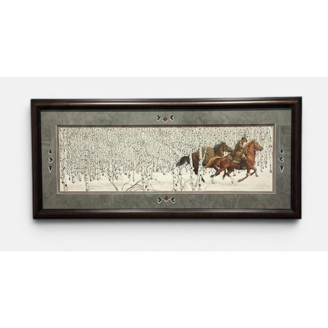 Rustic Late 20th Century Bev Doolittle "Sacred Ground" Signed & Numbered Limited Edition Lithograph With Custom Southwest Frame For Sale - Image 3 of 11