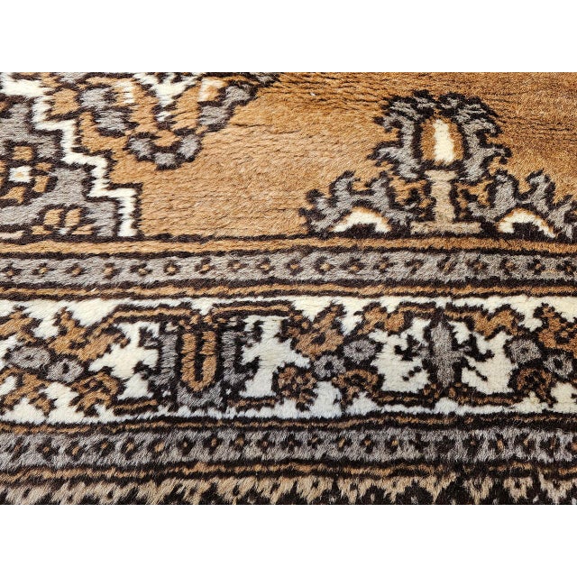 Textile Vintage Persian Bakhtiari Rug, Hand-Knotted Wool, Allover Geometric Pattern, Camelhair & Ivory, 8x11 For Sale - Image 7 of 18