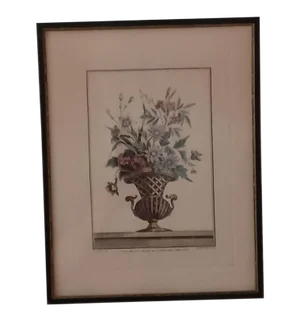 Mid 20th Century "Avril l'Aine" Still Life Lithograph After Louis Tessier, Framed
