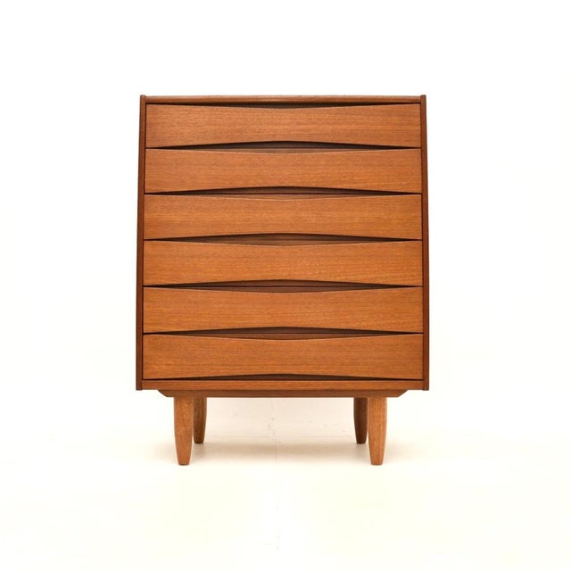 Brown Vintage Scandinavian Teak Chest of Drawers by Skeie & Co., 1960s For Sale - Image 8 of 8