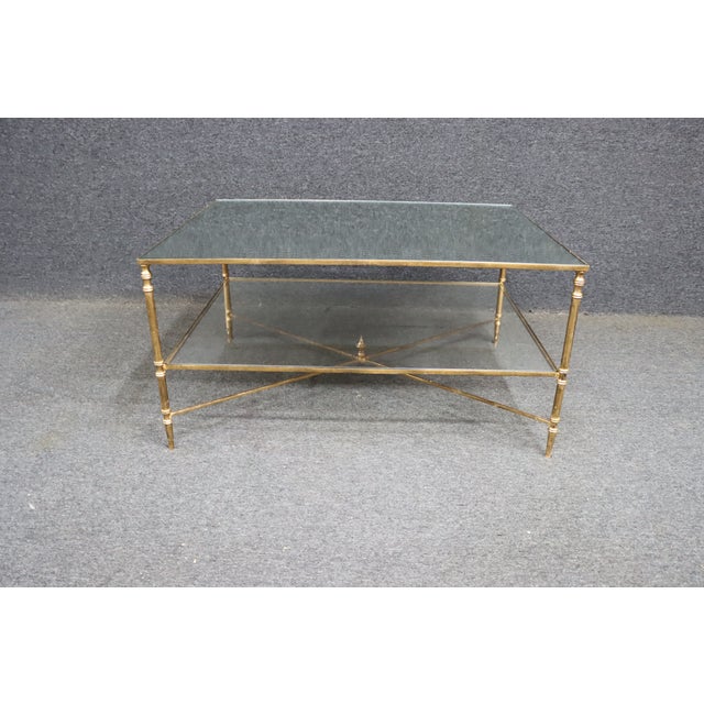 Early 21st Century Gilded Jansen Style Coffee Table For Sale - Image 5 of 13