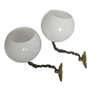 Art Deco Wall Lamps, Poland, 1950s, Set of 2 For Sale