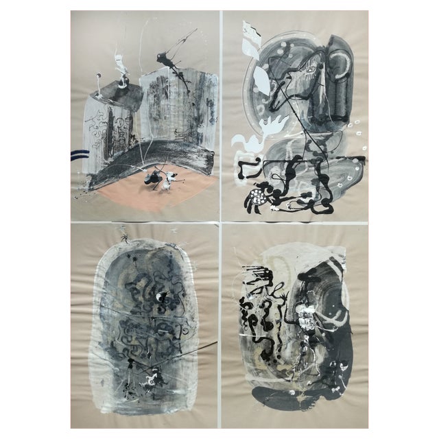 Stefano Mazzolini, AC61B, 2017, Acrylic on Paper For Sale