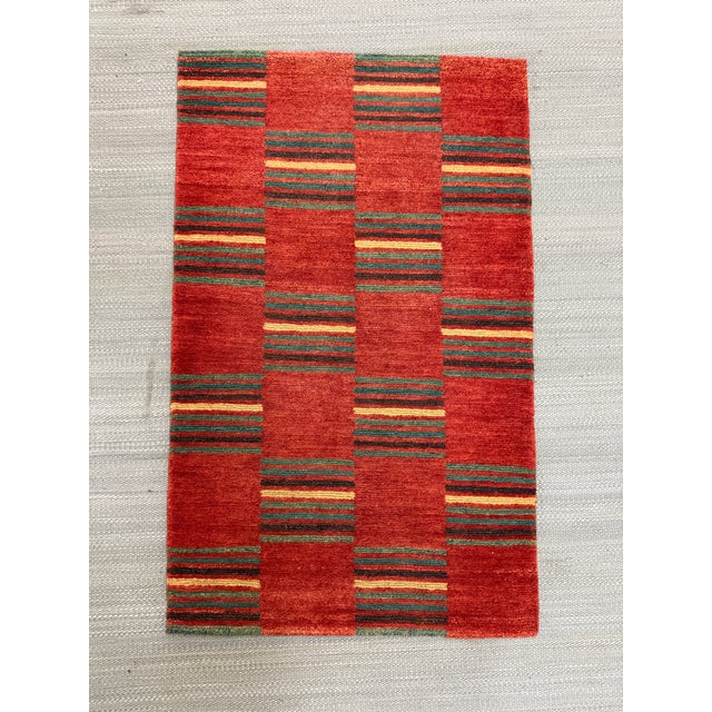 2ft × 3ft 2in Handwoven Flatweave Patchwork Kilim Area Rug For Sale In San Francisco - Image 6 of 12