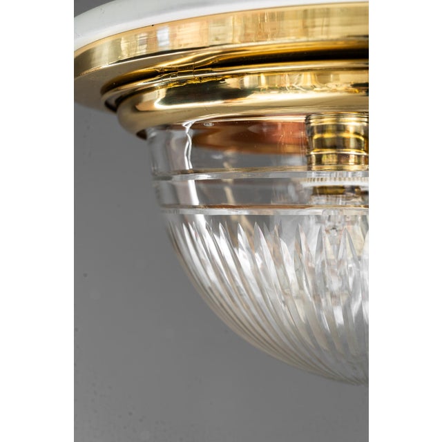 Art Deco Ceiling Lamp with Cut Glass Shade Vienna, Austria, 1920s For Sale - Image 9 of 18