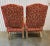Red Pair of French Louis XIII Style Bleached Oak Armchairs in Red Cut Velvet For Sale - Image 8 of 11
