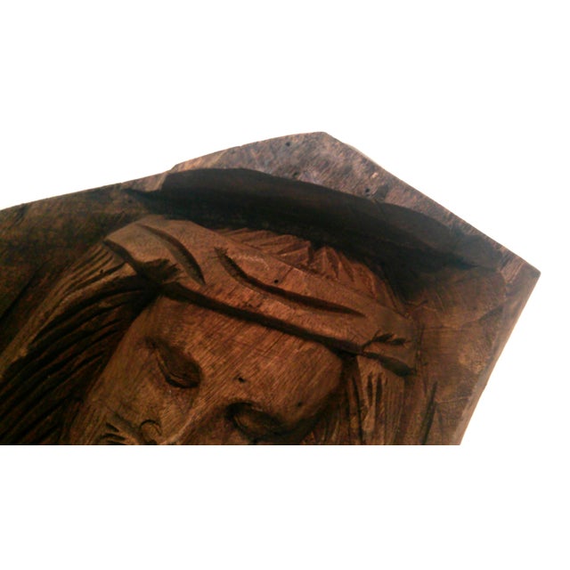 Hand-Carved Head of Jesus Christ Tree Head Bust Artistic Brutalist For Sale In Dallas - Image 6 of 11