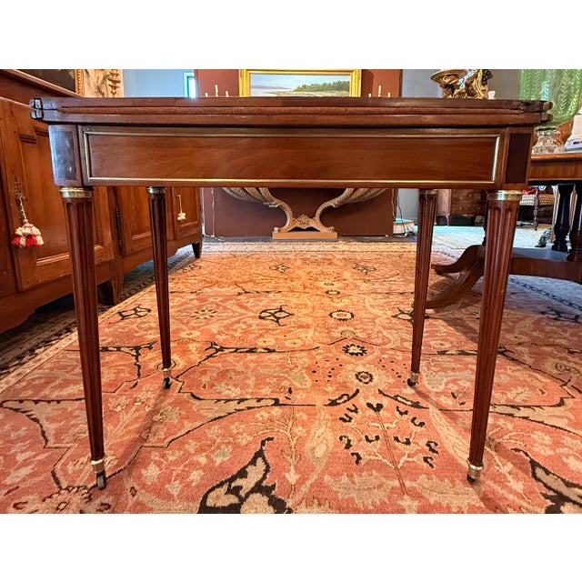 French Louis XVI Console Game Table For Sale - Image 3 of 11