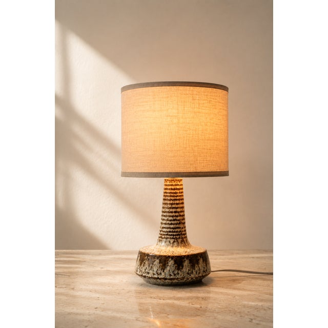 Stunning mid century modern scandinavian table lamp designed by the renowned ceramicist einar johansen for the historic...
