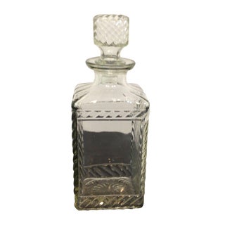 Mid-Century Cut Glass Decanter For Sale