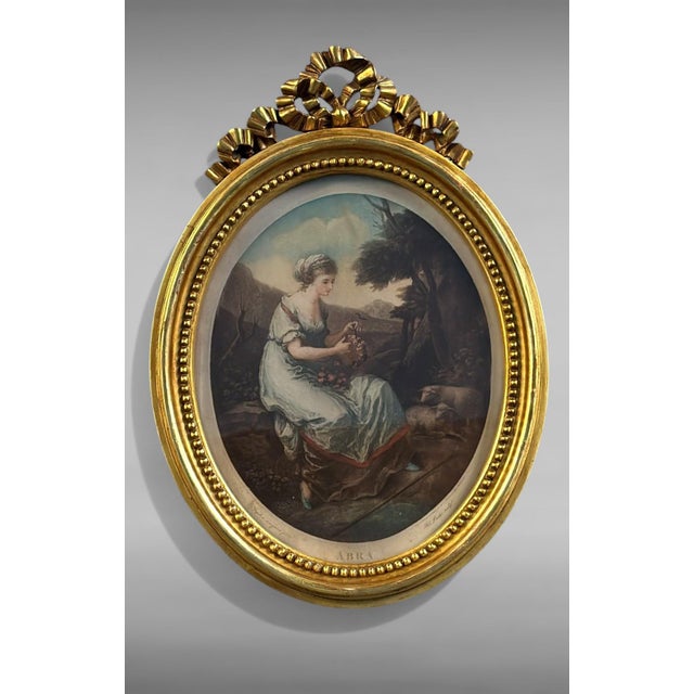 Mid 20th Century Thomas Burke After Angelika Kauffman Pair Oval Engravings in Gilt French Frames For Sale - Image 4 of 18
