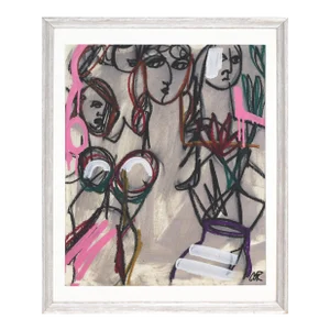 Contemporary Figurative Nude Cubist Abstract Painting of Women