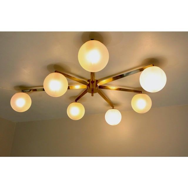 1950s Stella Sette Lune Chandelier by Angelo Lelii for Arredoluce, Italy, 1960s For Sale - Image 5 of 16