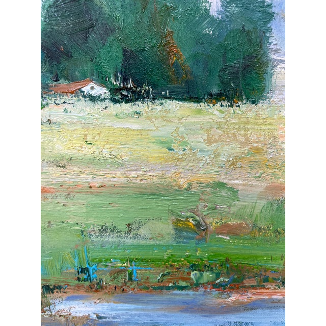 Impressionistic Landscape Original Oil Painting For Sale - Image 10 of 11