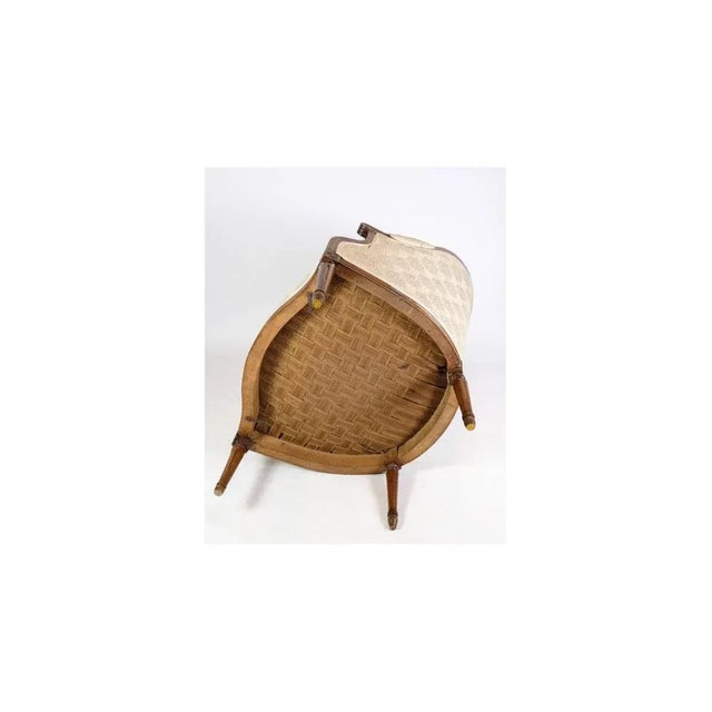 White Set of Louis Seize Chairs in Polished Mahogany For Sale - Image 8 of 9